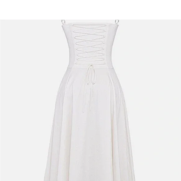 House of CB Carmen White Bustier Sundress  PLUS CUP nwot - Picture 5 of 6